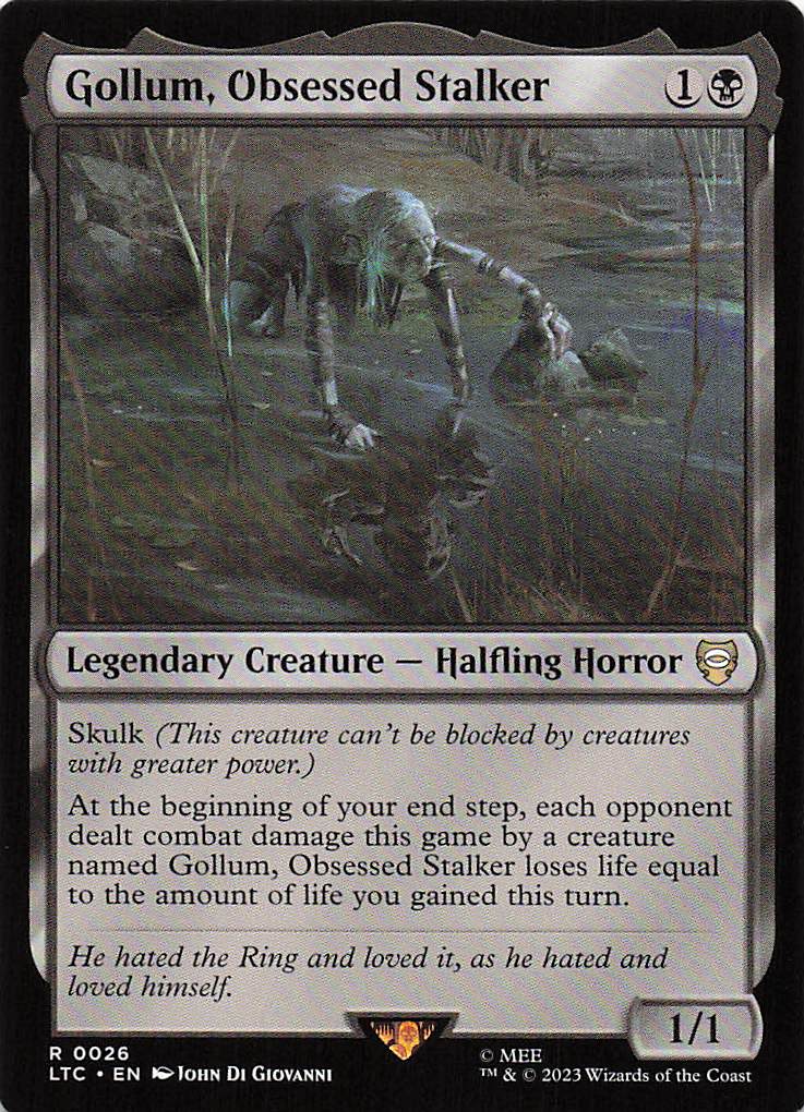 Magic The Gathering: The Lord of the Rings: Tales of Middle Earth Commander EN #26 Gollum, Obsessed Stalker