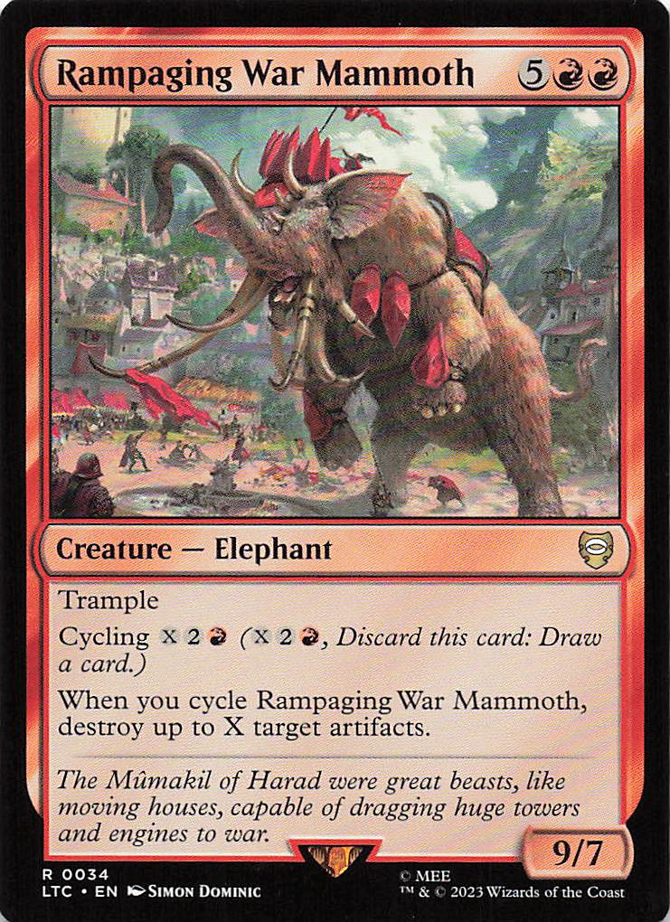 Magic The Gathering: The Lord of the Rings: Tales of Middle Earth Commander EN #34 Rampaging War Mammoth