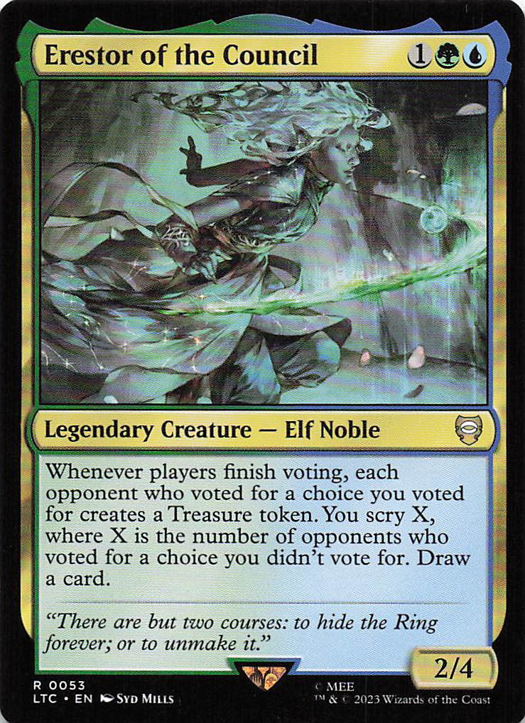 Magic The Gathering: The Lord of the Rings: Tales of Middle Earth Commander EN #53 Erestor of the Council