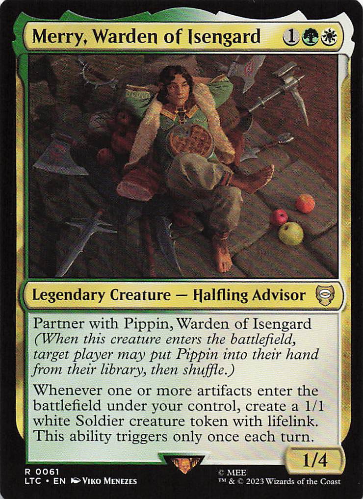 Magic The Gathering: The Lord of the Rings: Tales of Middle Earth Commander EN #61 Merry, Warden of Isengard