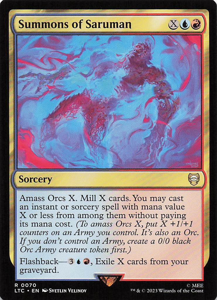 Magic The Gathering: The Lord of the Rings: Tales of Middle Earth Commander EN #70 Summons of Saruman