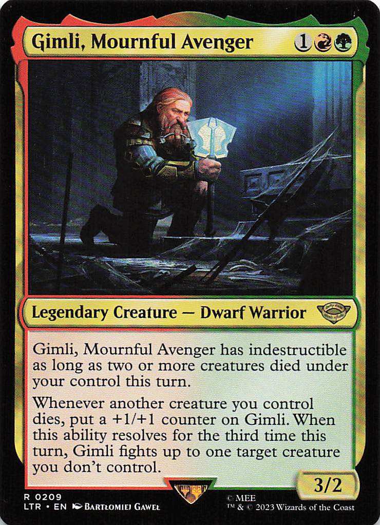 Magic The Gathering: The Lord of the Rings: Tales of Middle Earth EN #209 Gimli, Mournful Avenger