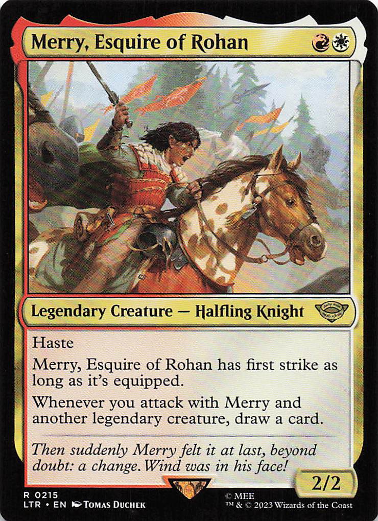 Magic The Gathering: The Lord of the Rings: Tales of Middle Earth EN #215 Merry, Esquire of Rohan
