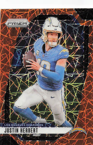 2024 Panini Prizm Football Lazer Prizm Justin Herbert #157