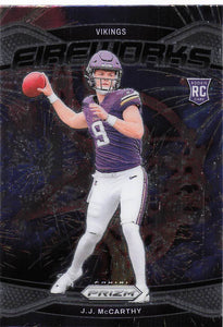 2024 Panini Prizm Football Fireworks J.J. McCarthy #18 RC