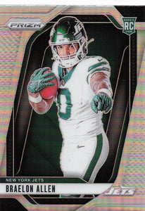 2024 Panini Prizm Football Silver Prizm Variation Braelon Allen #6 RC