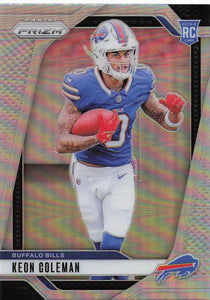 2024 Panini Prizm Football Silver Prizm Keon Coleman #362 RC