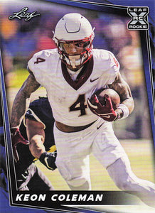 2024 Leaf Blue Keon Coleman #55