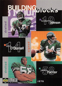 1997 Upper Deck Collector's Choice Keyshawn Johnson - Neil O'Donnell - James Farrior - Adrian Murrell - Wayne Chrebet #372