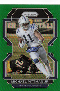 2021 Prizm Football Green Prizm Michael Pittman Jr. #22