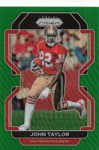 2021 Prizm Football Green Prizm John Taylor #61