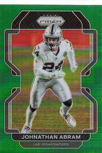 2021 Prizm Football Green Prizm Jonathan Abram #182