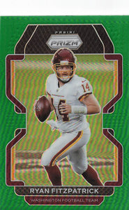 2021 Prizm Football Green Prizm Ryan Fitzpatrick #211