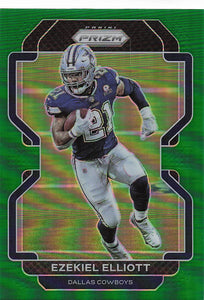 2021 Prizm Football Green Prizm Ezekiel Elliott #243