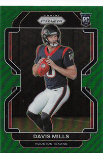 2021 Prizm Football Green Prizm Davis Mills #352 RC