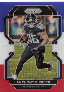 2021 Prizm Football Green Prizm Red White Blue Anthony Firkser #2