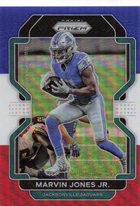 2021 Prizm Football Green Prizm Red White Blue Marvin Jones Jr. #12