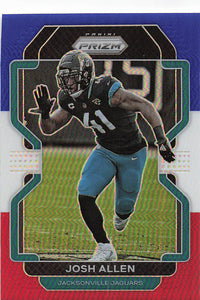 2021 Prizm Football Green Prizm Red White Blue Josh Allen #15