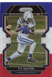 2021 Prizm Football Green Prizm Red White Blue T.Y. Hilton #21