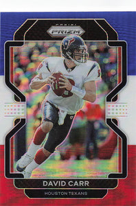 2021 Prizm Football Green Prizm Red White Blue David Carr #41