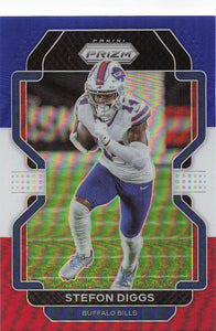 2021 Prizm Football Green Prizm Red White Blue Stefon Diggs #114