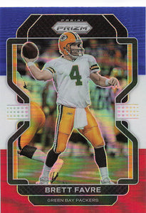 2021 Prizm Football Green Prizm Red White Blue Brett Favre #144
