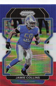 2021 Prizm Football Green Prizm Red White Blue Jamie Collins #152