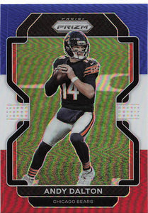2021 Prizm Football Green Prizm Red White Blue Andy Dalton #161