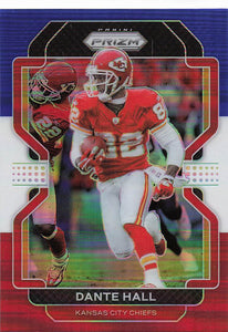 2021 Prizm Football Green Prizm Red White Blue Dante Hall #197