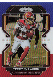 2021 Prizm Football Green Prizm Red White Blue Terry McLaurin #208