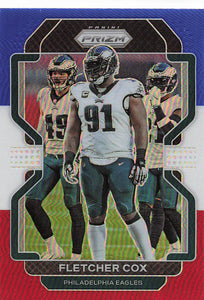 2021 Prizm Football Green Prizm Red White Blue Fletcher Cox #223