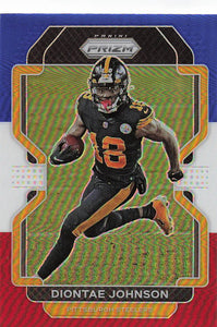 2021 Prizm Football Green Prizm Red White Blue Diontae Johnson #250