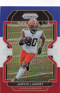 2021 Prizm Football Green Prizm Red White Blue Jarvis Landry #260