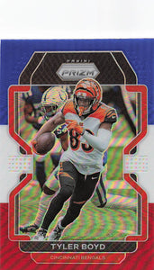 2021 Prizm Football Green Prizm Red White Blue Tyler Boyd #270