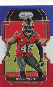 2021 Prizm Football Green Prizm Red White Blue Devin White #296