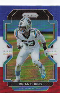 2021 Prizm Football Green Prizm Red White Blue Brian Burns #316