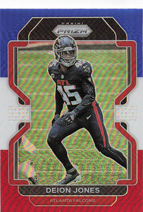 2021 Prizm Football Green Prizm Red White Blue Deion Jones #328