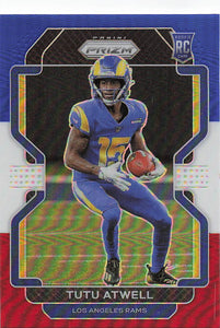 2021 Prizm Football Green Prizm Red White Blue Tutu Atwell #350 RC