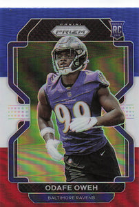 2021 Prizm Football Green Prizm Red White Blue Odafe Oweh #380 RC