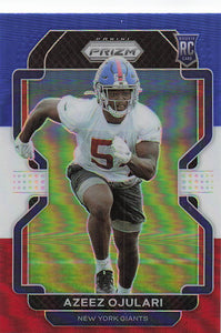 2021 Prizm Football Green Prizm Red White Blue Azeez Ojulari #386 RC