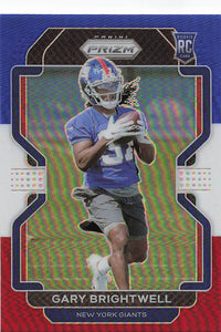 2021 Prizm Football Green Prizm Red White Blue Gary Brightwell #400 RC