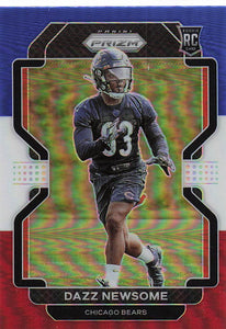 2021 Prizm Football Green Prizm Red White Blue Dazz Newsome #427 RC