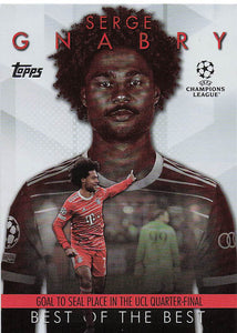 2023-24 Topps UEFA Club Competitions Best of the Best Serge Gnabry #BM-10
