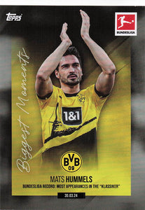 2023-24 TOPPS Stars of the Season Bundesliga Biggest Moments Mats Hummels