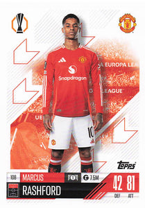 2024-25 Topps Match Attax UEFA Club Competitions Marcus Rashford #108