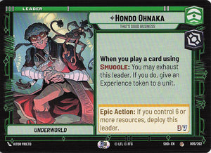 Star Wars Unlimited: Shadows of the Galaxy #5 Hondo Ohnaka