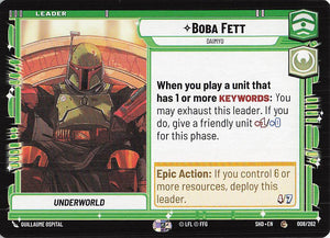 Star Wars Unlimited: Shadows of the Galaxy #8 Boba Fett