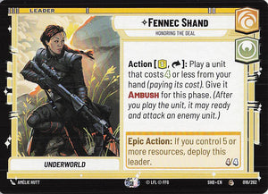 Star Wars Unlimited: Shadows of the Galaxy #16 Fennec Shand