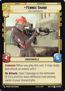 Star Wars Unlimited: Shadows of the Galaxy #220 Fennec Shand