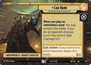 Star Wars Unlimited: Shadows of the Galaxy Extras #293 Cad Bane